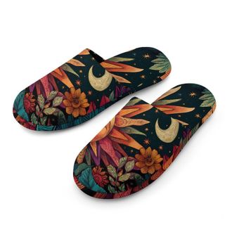 Generic Sun And Moon Accompanying Mens House Slippers Slip Indoor Slipper On Shoes Warm Outdoor