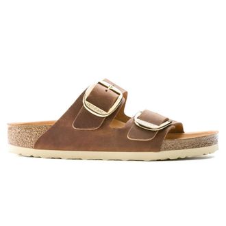 Birkenstock Sliders, female, Brown, Size: 10 US Arizona Big Buckle Regular Fit