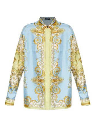 Versace Baroque-Printed Silk Shirt