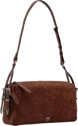 Pinko Baguette 24 Classic in camoscio - - Bags - Donna - Marrone - ONE SIZE