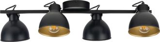 Sigma Mars L&aacute;mpara Negra Dorada Dise&ntilde;o Industrial 74x27 Cm