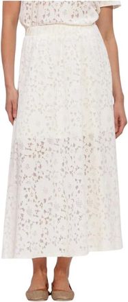 Object Object, Rokken, Dames, Beige, S, Objbianca MW LO Long Skirt
