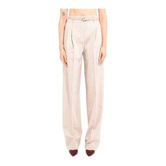 Max Mara Wide Trousers, female, Beige, Size: 2XS Wide Trousers
