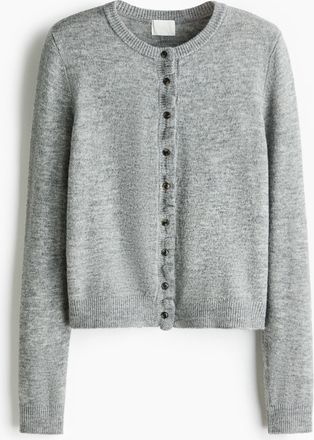 H&M Cardigan mit Volants - Grau