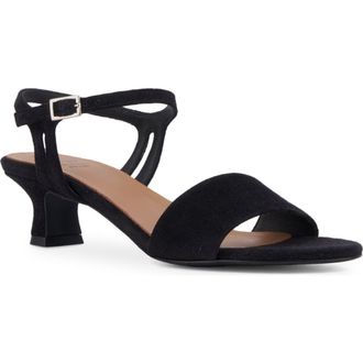 Aquatalia Kristena Water Repellent Ankle Strap Sandal in Black at Nordstrom Rack, Size 6.5