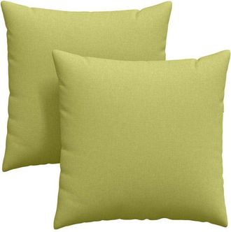vidaXL Cojines De Sof&aacute; 2 Pcs Verde Claro 80 X 80 Cm Tela Vidaxl