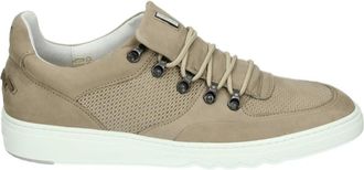 Floris Van Bommel Schoenen, Heren, Beige, 44 EU, Leer, Casual Herenschoenen Taupe Nubuck Laag