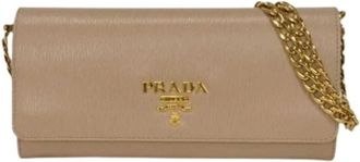 Prada Pre-owned Cross Body Bags, female, Beige, Size: ONE SIZE Pre-owned Vintage Shoulder Bag
