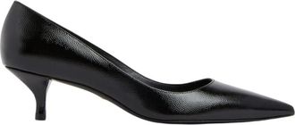 Stuart Weitzman Stuart Kitten Pump - Dames - Schoenen - Zwart - Maat: 37 EU Leer