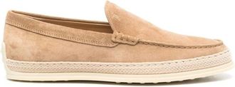 Tod's Beige Sandals Slip-On Flat Rubber - male - Tods - Loafers - Beige - 6 UK - Shoes