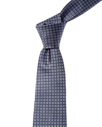 Canali Blue Squares Silk Tie
