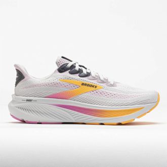 Brooks Womens Ghost 17 Running Shoe In Oyster/apricot/pink