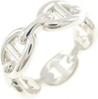 Herm&egrave;s Silver 925 Band Ring (Pre-Owned)