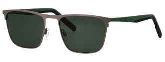 Tom Tailor Sonnenbrille TOM TAILOR Modell 677001, Herren, gr&uuml;n, grau, matt, Sonnenbrillen Sonnenbrille, Form Karree/Eckig, Logoschriftzug auf B&uuml;gel, Kombifassung