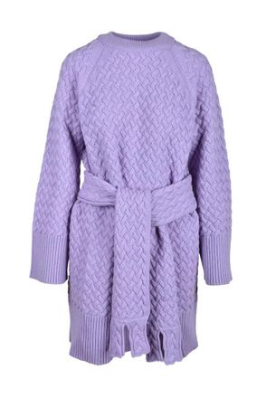 Erika Cavallini Semi Couture Wool Polyamide Dress - Purple