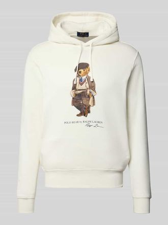 Polo Ralph Lauren Hoodie mit Label-Motiv-Print in Weiss, Gr&ouml;&szlig;e XL