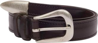 Orciani Leren Riem Lange Punt - Dames - Riemen - Bruin - 85 CM - Leer - Accessoires