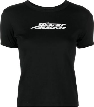 AMBUSH Womens Reflector Fitted T-shirt - Black Cotton - Size Medium