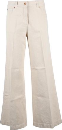 Aspesi Wide Jeans - Dames - Loose Fit Jeans - Beige - W26 - Katoen - Jeans