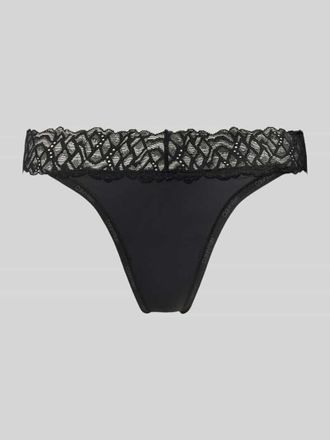 Calvin Klein Underwear String mit Spitzenbesatz in Black, Größe XL