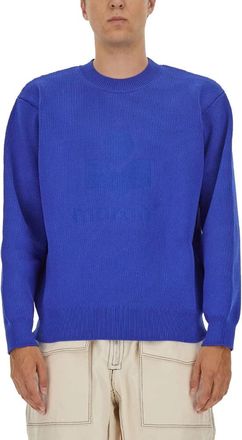 Isabel Marant Ayler Pullover - Heren - Ronde hals truien - Blauw - XL - Katoen - Truien & Vesten