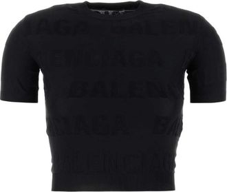 Balenciaga Black All Over Logo Sweater