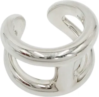 Herm&egrave;s Silver 925 Band Ring (Pre-Owned)