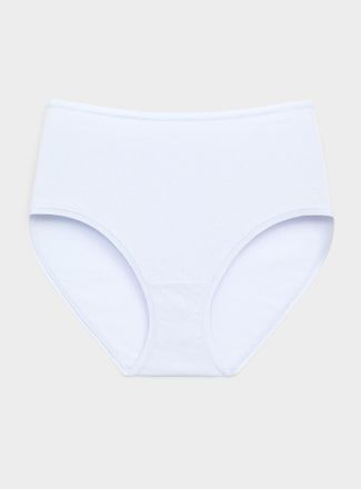 Miiyu Womens Elastic edging high-waist classic Hipster Panties 100% organic cotton