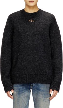 Diesel K-Areeso Wool Blend Sweater in Dark Grey Melange at Nordstrom, Size X-Large