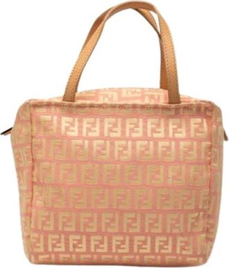 Fendi Pre-owned Mini Bags, female, Pink, Size: ONE SIZE Pre-owned Canvas Mini Bag