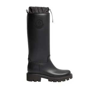 Moncler Moncler Kickstream High Rain Boots, Women, Black, Size: 35