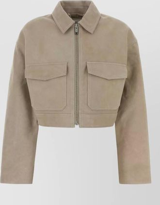 Anine Bing suede cropped jacket