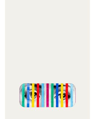 Fornasetti Face Stripes Tray, 9.8 x 23.63