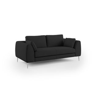 Divani.Store Divani.store - Plano Sof&aacute; Moderno En Microfibra T&eacute;cnica Desmontable 196 Cm Negro