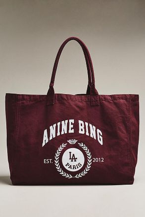 Anine Bing Leo Collegiate Canvas Tote Bag