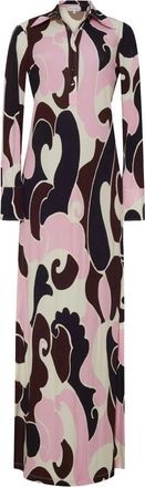 Cara Cara Jurk met abstracte print - Roze