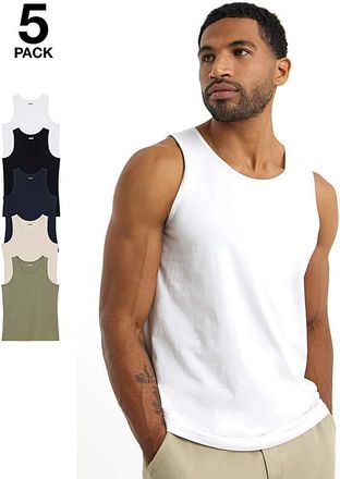 Jacamo 5 Pack Multi Vests Long