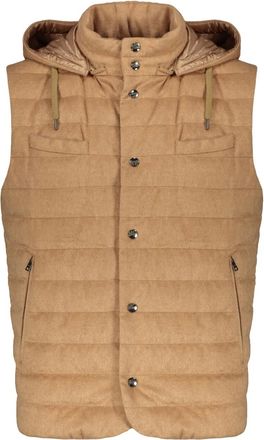 Herno Gilet con cappuccio - Marrone