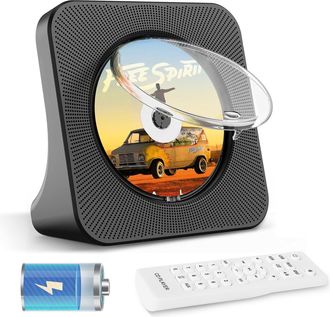 OEM Reproductor De Cd Port&aacute;til Bluetooth, 4000 Mah, Recargable, Fm, Control Remoto, Usb/aux, Oficina/autom&oacute;vil, Negro