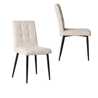 Klast Packs 2 sillas tela beige 44 x 92 cm