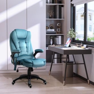 STILVORA Sedia Da Ufficio Ergonomica Massaggiante E Riscaldante, Altezza E Schienale Regolabili, Girevole, Blu