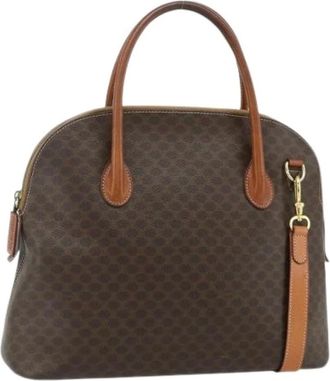 Celine Pre-owned Handbags, female, Brown, Size: ONE SIZE Pre-owned Vintage Macadam Hand Bag