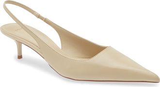 Mango Tom Slingback Pointed Toe Pump in Ecru at Nordstrom, Size 37