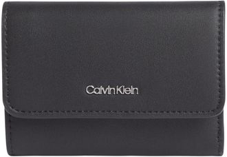 Calvin Klein Womens CK Must Small Trifold W/Zip LV04F1030G Wallets, Black (Black), One Size