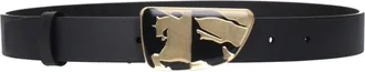 Burberry Gray Leather Regular Womens Belt