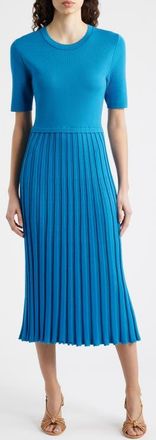 Elie Tahari The Vesper Knit Midi Dress in Blue Palace at Nordstrom, Size X-Small