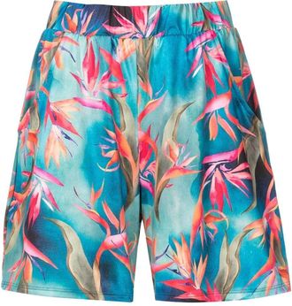Lygia & Nanny Iara-printed high-waisted shorts - women - Polyester/Spandex/Elastane - 44 - Green
