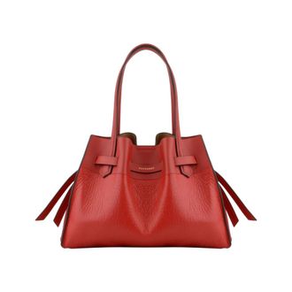 Pourchet Tassen, Dames, Rood, ONE Size, Leer, Blossom Handtas