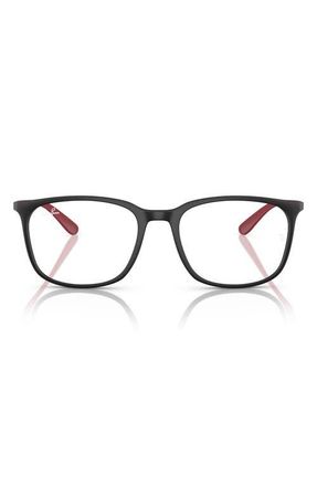 Ray-Ban 54mm Square Optical Glasses in Sand Red at Nordstrom