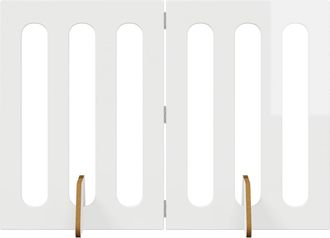 vidaXL Valla Plegable Para Mascotas 2 Uds. Blanco Brillante Vidaxl